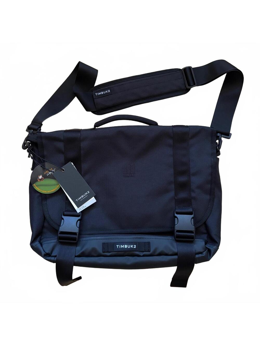 Timbuk2 Commute 2.0 Large Messenger Laptop Bag Black **Logo** NWT